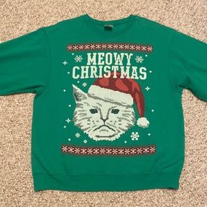 Meowy Christmas Crewneck Sweatshirt